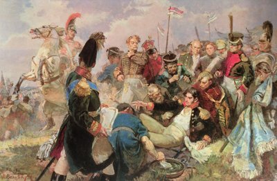 Borodino Savaşı, 7 Eylül 1812 (kağıt üzerinde wc) by Russian School