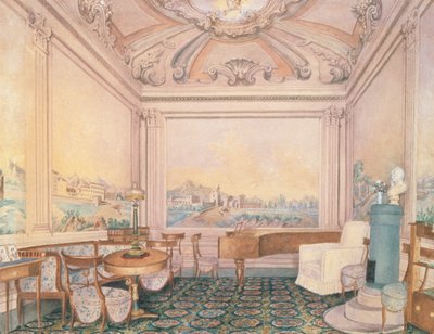 Bir malikanede kabul odasının içi, 1840-50