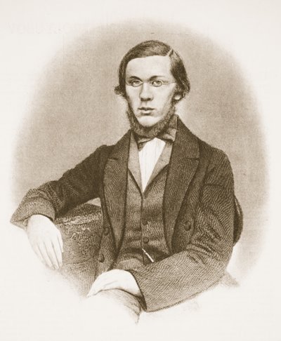 Nikolai Dobrolyubov (sepya fotoğrafı) by Russian School