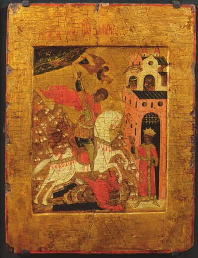 Aziz George ve Ejderha, simge by Russian School
