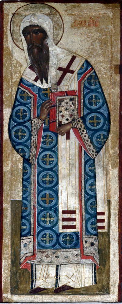 Aziz Metropolit Alexius, 16. yüzyıl. by Russian icon.