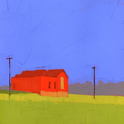 Mavi Saat, 2025 (ahşap panel üzerine akrilik) by Ruth Lague