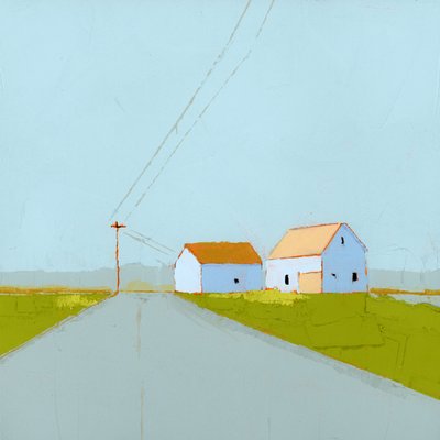 Bulutlu Gün, 2025 (ahşap panel üzerine akrilik) by Ruth Lague