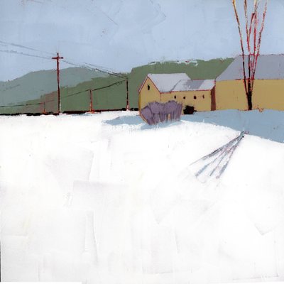 Yeşil Dağ, 2025 (ahşap panel üzerine akrilik) by Ruth Lague