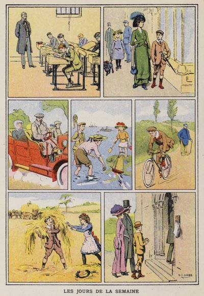Haftanın günleri (chromolitho) by S.T. (after) Dadd