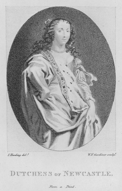 Newcastle Düşesi (gravür) by S. (after) Harding