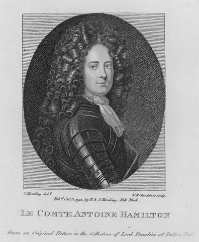 Kont Antoine Hamilton (gravür) by S. (after) Harding