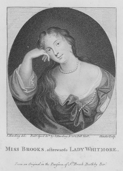 Bayan Brooks, sonradan Lady Whitmore (gravür) by S. (after) Harding