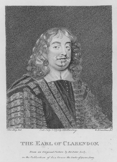 Clarendon Kontu (gravür) by S. (after) Harding