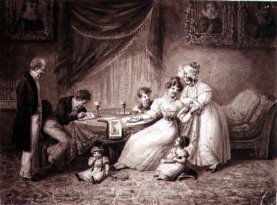 Suluboyacılar, c.1830 (kağıt üzerine sepya suluboya) by S. Baphista