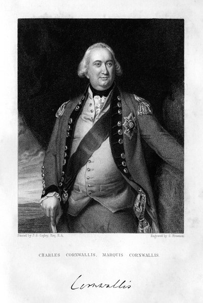 Charles Cornwallis 1738-1805, 1. Marki Cornwallis, 1839. by S. Freeman