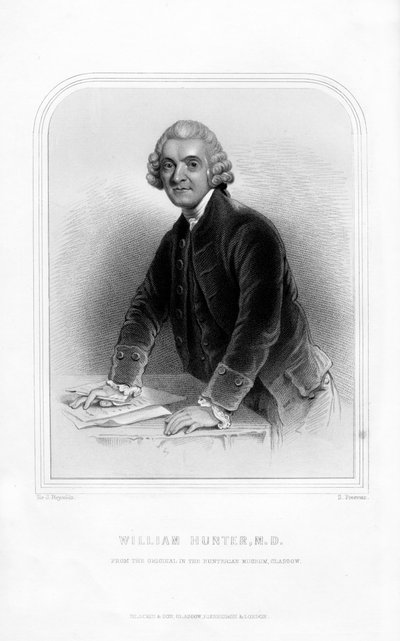 Dr William Hunter, İskoç anatomist ve doğum uzmanı, 1870 by S. Freeman
