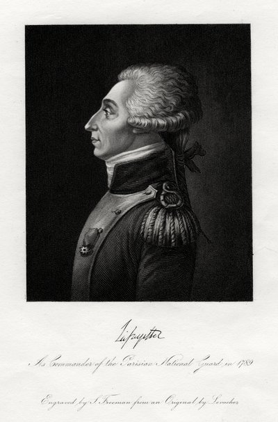Marquis de Lafayette, Fransız askeri lider ve devlet adamı, 1845 by S. Freeman
