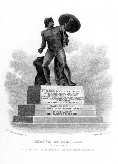 Aşil Heykeli, Hyde Park, Londra, 1827. by S. Freeman