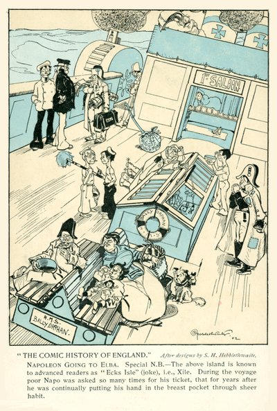 Napolyon, Elba'da sürgüne yolculuğunda by S. H. Hebblethwaite