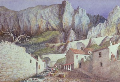 The Gorge at Menton, 1882 (kağıt üzerinde wc) by S. Holden