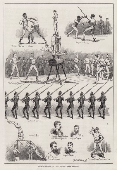 Londra Tüfek Tugayı tarafından Silahlı Saldırı (gravür) by S. T. Dadd
