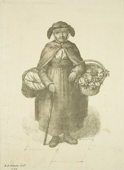 Eski Kingswood Çiçek Satıcısı, c.1828 by S. or D. A. Peters