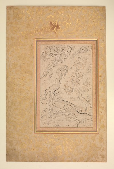 Ejderha ve Bulutlar, ca. 1600. by Sadiqi Beg.