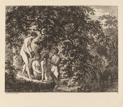 Meyve Sepeti Taşıyan Kız, 1770. by Salomon Gessner