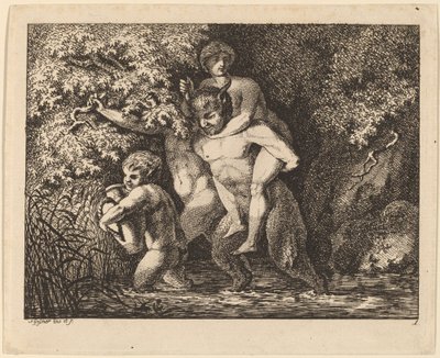 Bir Periyi Taşıyan Satyr, 17691771. by Salomon Gessner