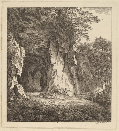 Kayalık Bir Manzarada İki Çoban, 1764. by Salomon Gessner