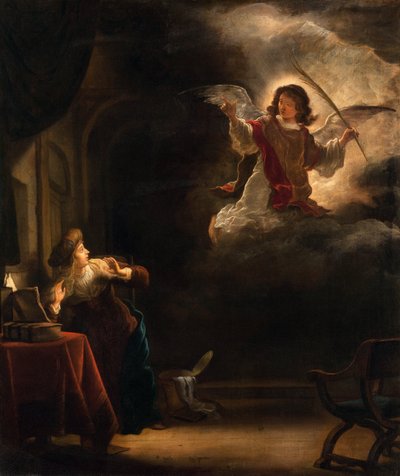 Duyuru - Tablo Salomon Koninck (1609-1656) - 1655 - Tuval üzerine yağlıboya - 72,5x61,5 - Hallwylska Museet, Stockholm by Salomon Koninck