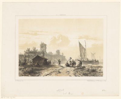 Liman çevresinde etkinlik by Salomon Leonardus Verveer