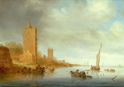Bilinmeyen resim by Salomon van Ruisdael or Ruysdael