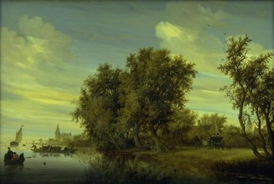 Nehir boyunca yol by Salomon van Ruysdael