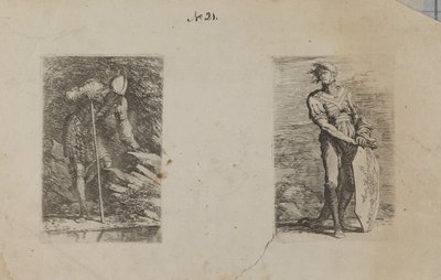 (Figürin Serisi) Zırhlı Adam Dereye Bakıyor by Salvator Rosa