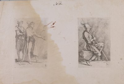 (Figürin Serisi) İki Adam by Salvator Rosa