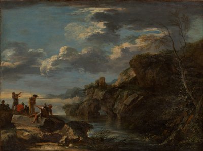 Kayalık Sahilde Haydutlar, 1655-60. by Salvator Rosa