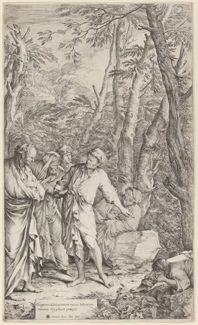 Diogenes Kasesini Uzaklaştırıyor by Salvator Rosa