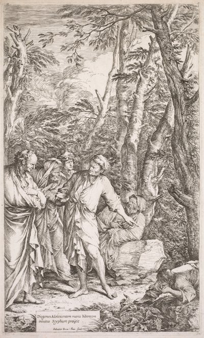 Diogenes ve Kupa, 1662. by Salvator Rosa