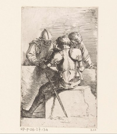 üç asker Küçük Figürler (dizi başlığı) Şekil (seri başlığı) by Salvator Rosa