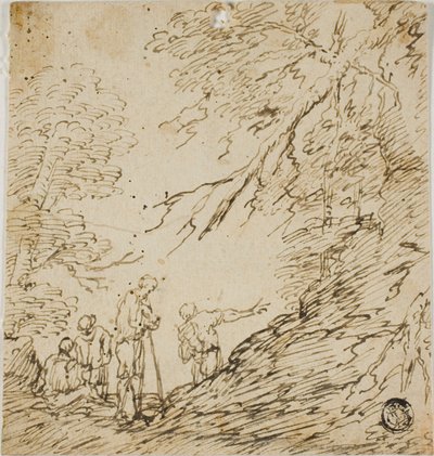 Ormanda Dört Adam by Salvator Rosa