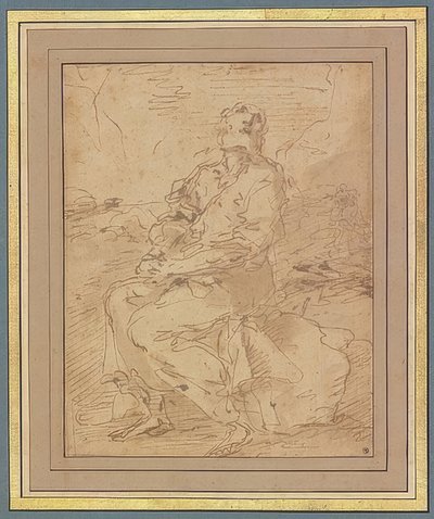 Aziz Francis, taslak. 1649-60 by Salvator Rosa