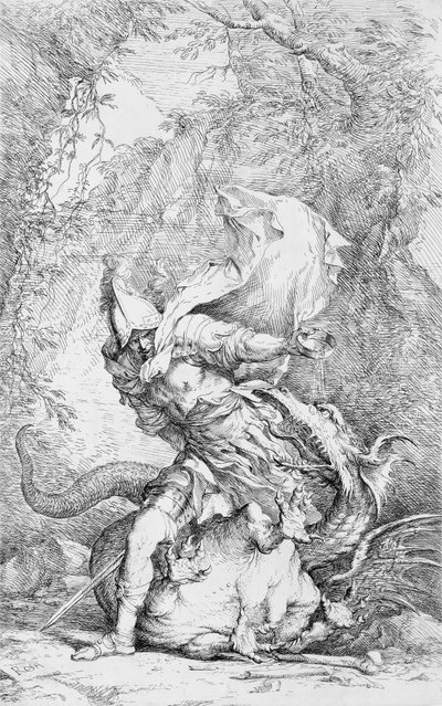 Jason ve Ejderha, ca. 1663-64. by Salvator Rosa