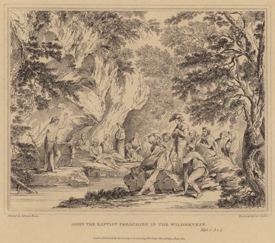 Vaftizci Yahya Vahşi Doğada vaaz veriyor, Matthew by Salvator Rosa