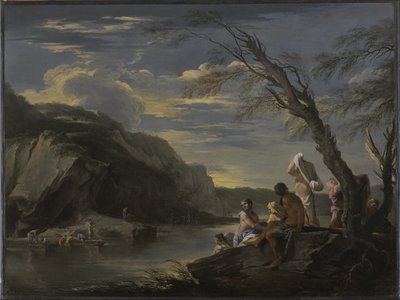 Yıkananlarla Peyzaj, c.1660 by Salvator Rosa