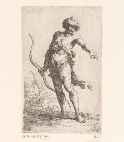 Yaylı adam Küçük rakamlar (dizi adı) Heykelcik (seri adı) by Salvator Rosa