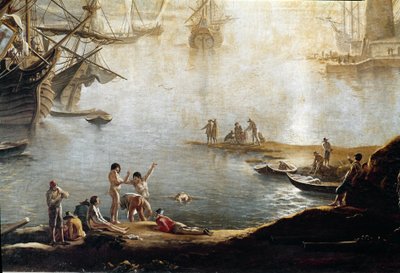 Limanın marinası, detay (tuval üzerine yağlı boya by Salvator Rosa