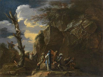 Polycrates' Çarmıha Gerilme, c.1664 (tuval üzerine yağlı boya) by Salvator Rosa