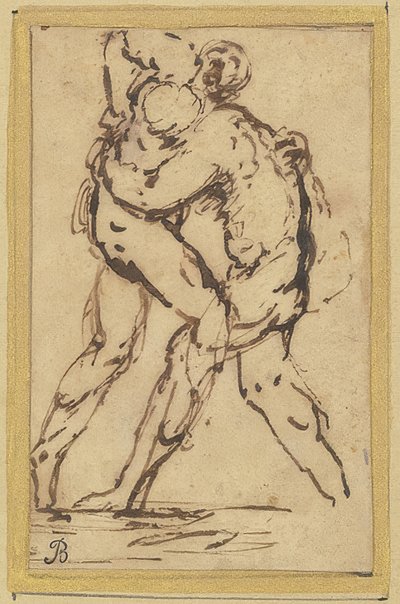 Ringkämpfer by Salvator Rosa