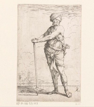 Savaş çekici ile asker Küçük rakamlar (dizi adı) Heykelcik (seri adı) by Salvator Rosa