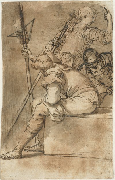Üç Asker Dinleniyor by Salvator Rosa