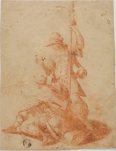 İki Erkek Savaşçı by Salvator Rosa