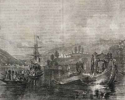Büyükdere Vadisi ve Baghtche-keui su kemeri, Türkiye, Poliorama Pittoresco'dan Salvatore Puglia tarafından litografi, n 40, 11 Mayıs by Salvatore Puglia