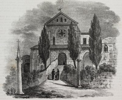 Casamari manastırı, Veroli, Lazio, İtalya, Poliorama Pittoresco'dan Salvatore Puglia tarafından litografi, n 47, 1 Temmuz by Salvatore Puglia